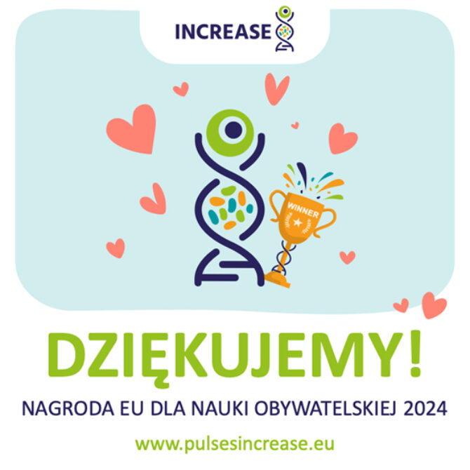 Projekty INCREASE nagrodzony Nagrodą UE w dziedzinie nauki obywatelskiej 2024